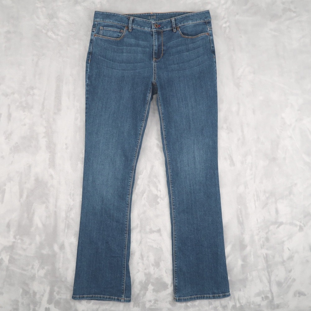 J.Jill Jeans Womens 10 Fits 32x31 Blue Authentic Fit Slim Boot Cut Stretch